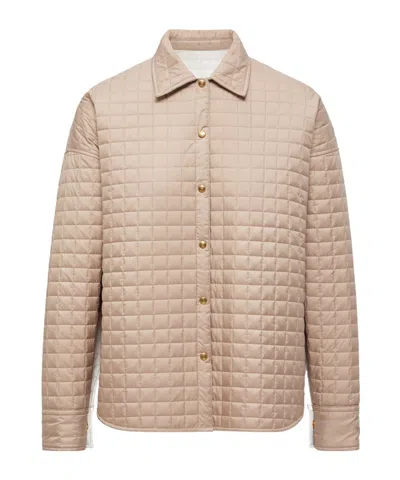 Moncler Reversible Quilted Shirt Jacket In Neutral