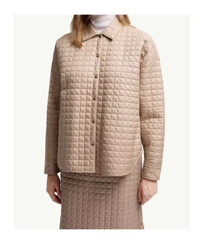 Moncler Reversible Quilted Shirt Jacket In Neutral