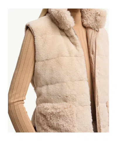 Moncler Sleeveless Down Vest In Neutral
