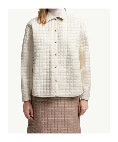 Moncler Reversible Quilted Shirt Jacket In Neutral