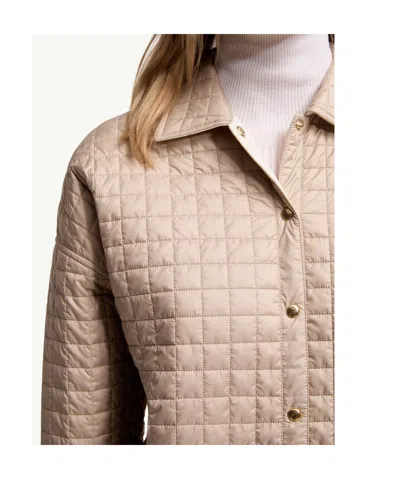 Moncler Reversible Quilted Shirt Jacket In Neutral