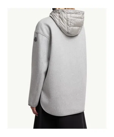 Moncler Reposse Convertible Wool And Cashmere-blend Jacket In Gray