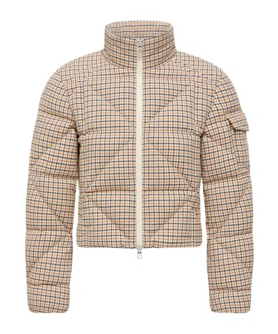 Moncler Long Sleeve Down Jacket In Neutral