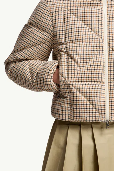 Moncler Long Sleeve Down Jacket In Neutral