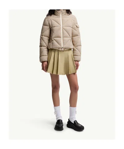 Moncler Long Sleeve Down Jacket In Neutral