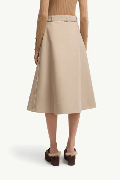 Moncler Jupe Midi En Coton In Neutral