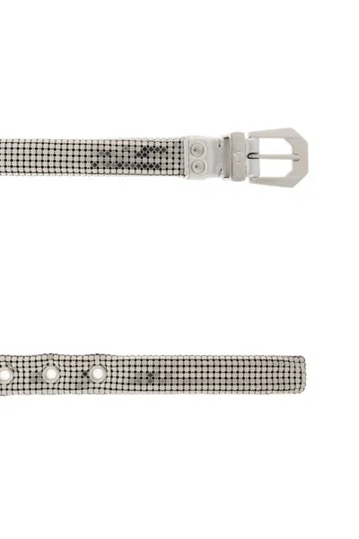 Versace Brass Strip Buckled Belt In Neutral