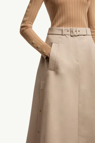 Moncler Jupe Midi En Coton In Neutral