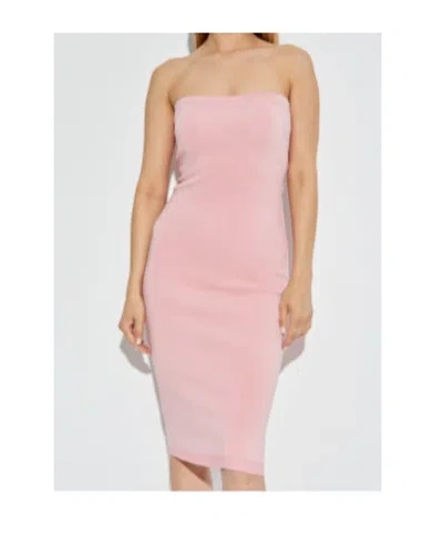 Jacquemus The Sera Strapless Midi Dress In Pink