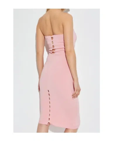 Jacquemus The Sera Strapless Midi Dress In Pink