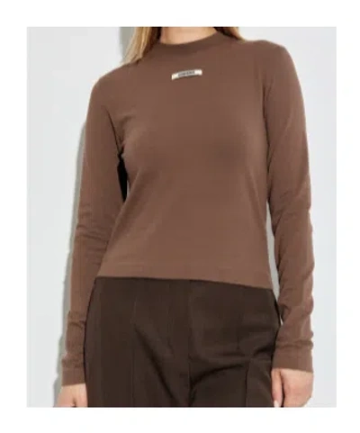 Jacquemus Long Sleeve T-shirt In Brown