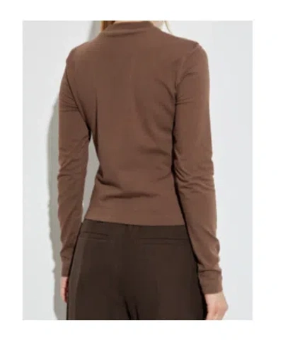 Jacquemus Long Sleeve T-shirt In Brown