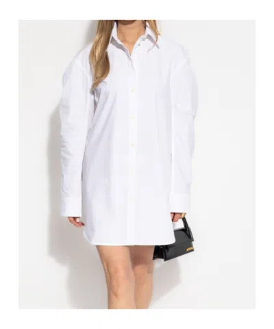 Jacquemus Button-down Shirt Dress In White
