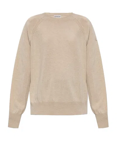 Moncler Long Sleeve Sweatshirt In Neutral