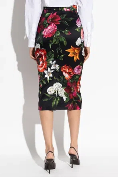 Dolce & Gabbana Floral-print Pencil Skirt In Multi