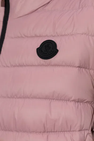 Moncler Long Sleeve Down Vest In Pink