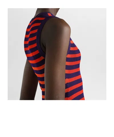 Dolce & Gabbana Ribbedbed Viscose Tank Top Dress In Red