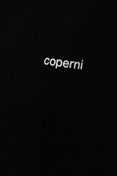Coperni Long-sleeved Hooded Sweatshirt In Black