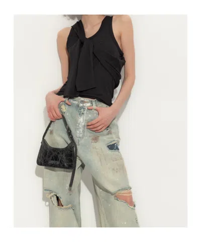 Coperni Round Neck Sleeveless Vest In Black