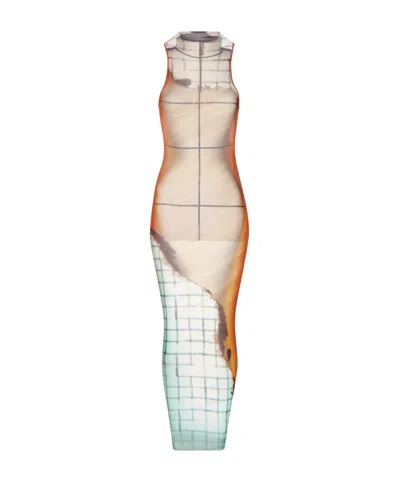 Jean Paul Gaultier Women Printed Tulle The Fire Dress
