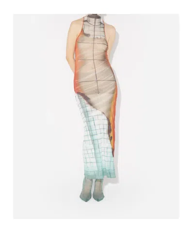 Jean Paul Gaultier Women Printed Tulle The Fire Dress