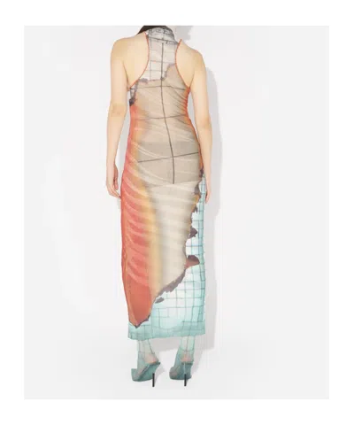Jean Paul Gaultier Women Printed Tulle The Fire Dress
