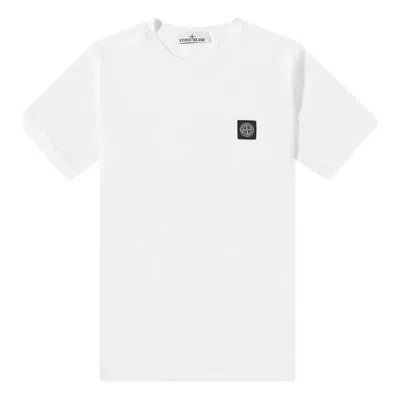 Stone Island Classic Small Logo Tee In White