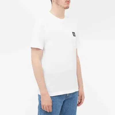 Stone Island Classic Small Logo Tee In White
