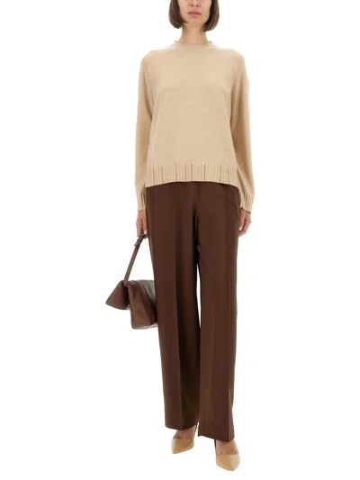Fabiana Filippi Beige Wool Blend Sweatshirts In Neutral