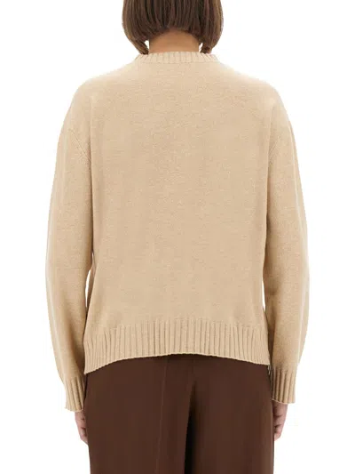 Fabiana Filippi Beige Wool Blend Sweatshirts In Neutral