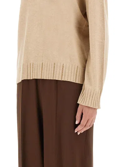 Fabiana Filippi Beige Wool Blend Sweatshirts In Neutral