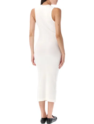 Essentials Rib Tank Dress In White