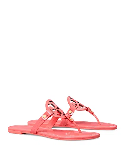 Tory Burch Miller Leather Flip Flop In Pink