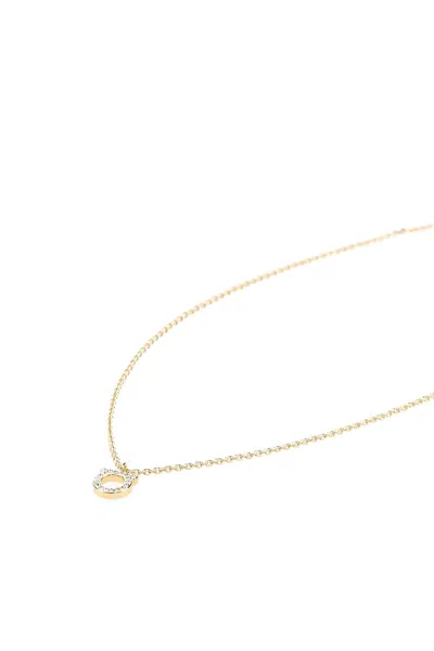 Ferragamo Golden Gancini Pendant Necklace In Gold