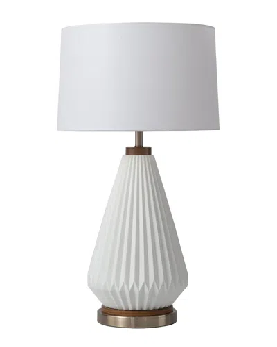 Nova Of California Concord Bone Porcelain Table Lamp With 4-way Rotary Switch In White