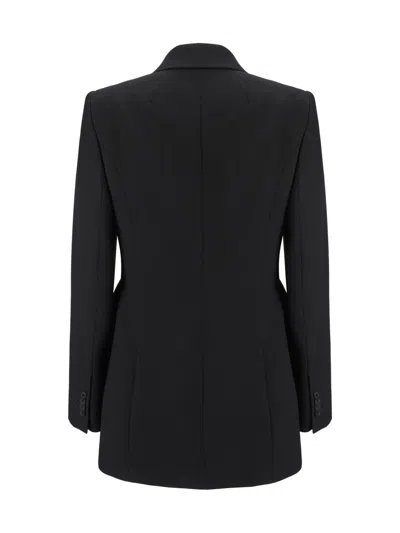 Balenciaga Structured Wool Blazer Jacket With Padded Shoulders In Black