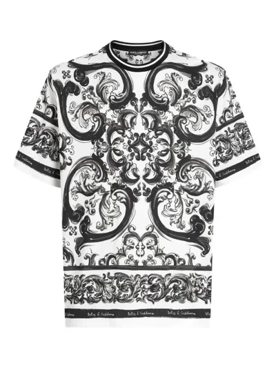 Dolce & Gabbana Maiolica T-shirt In Black