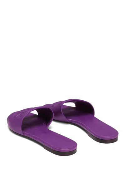 Dolce & Gabbana Dolce&gabbana Bianca Interlock Slide Sandal In Purple
