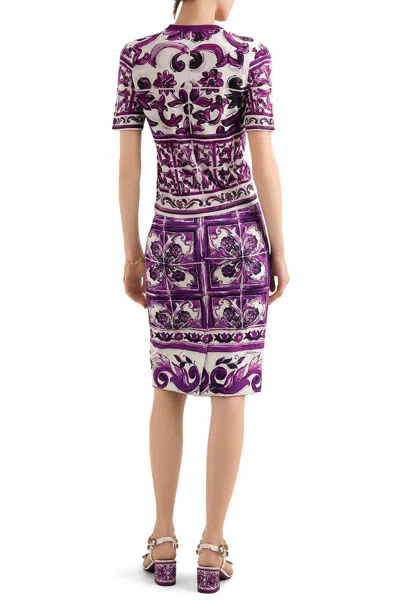 Dolce & Gabbana Graphic T-shirt In Purple