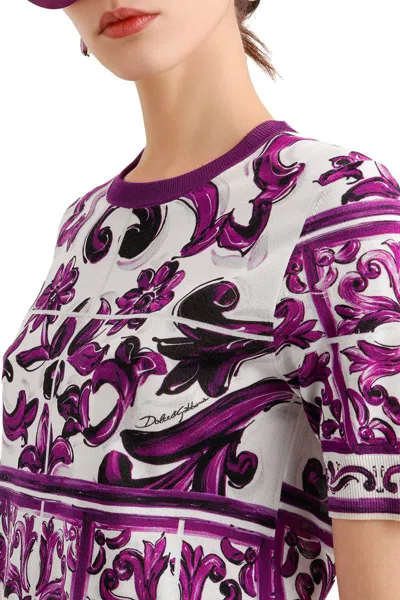Dolce & Gabbana Graphic T-shirt In Purple