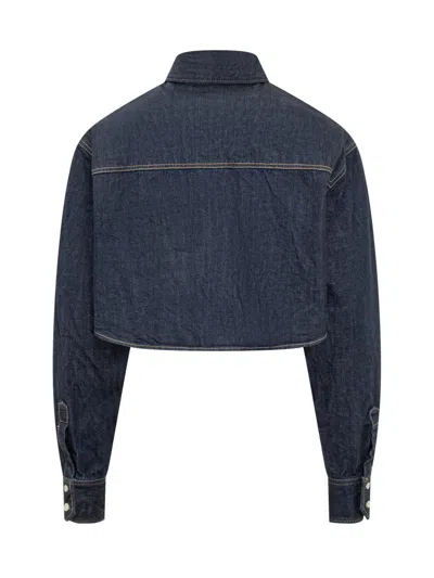 Dsquared2 Icon Logo Embroidered Denim Shirt