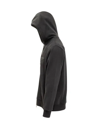 Givenchy Relaxed-fit Black Zip-up Hoodie With Drawstring Hood