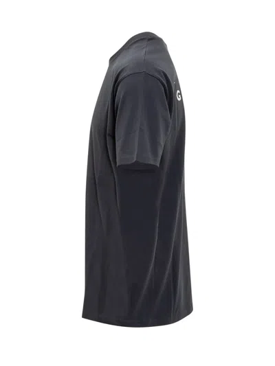 Givenchy Navy Cotton T-shirt With Bold White Logo Print In Blue