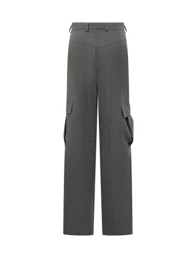 Stella Mccartney Mixed Flan Trouser In Gray
