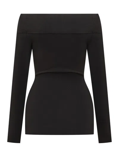 Stella Mccartney Compact Knit Top In Black