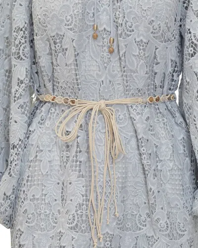 Zimmermann Coco Lace Mini Dress In Blue