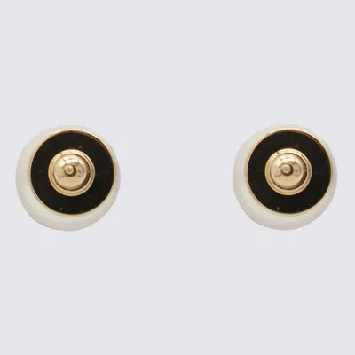 Jimmy Choo Gold And White Earrings In White