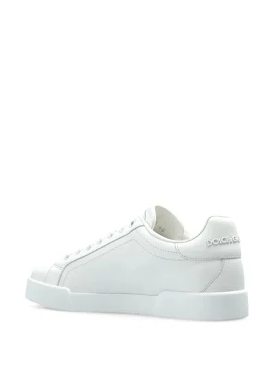 Dolce & Gabbana Women Leather Sneakers In White