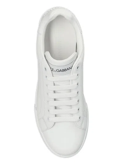 Dolce & Gabbana Women Leather Sneakers In White