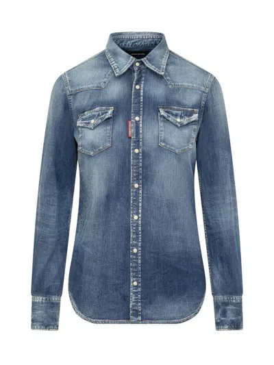 Dsquared2 Dsquared Classic Western Shirt In Blue